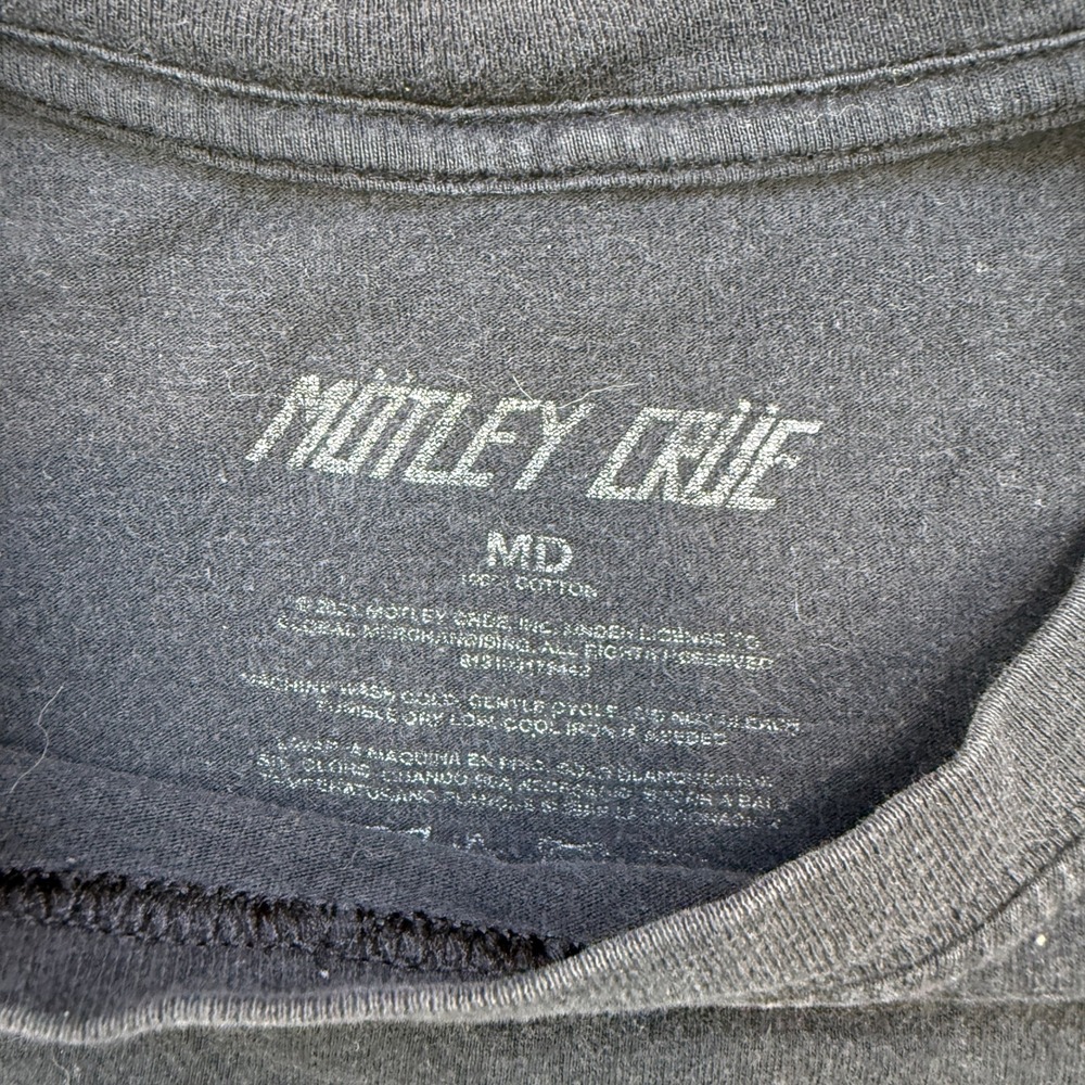 Motley Crue Shirt Mens Medium Black Dr Feelgood Graphic Tee Rock Band Concert - Picture 3 of 4